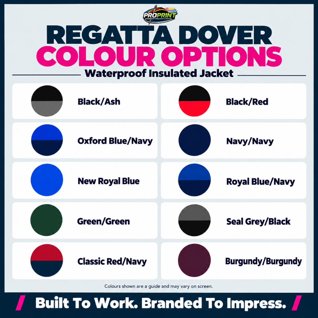 8 × Regatta Dover Fleece-Lined Jackets – Embroidered Workwear Bundle