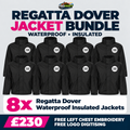 8 × Regatta Dover Fleece-Lined Jackets – Embroidered Workwear Bundle