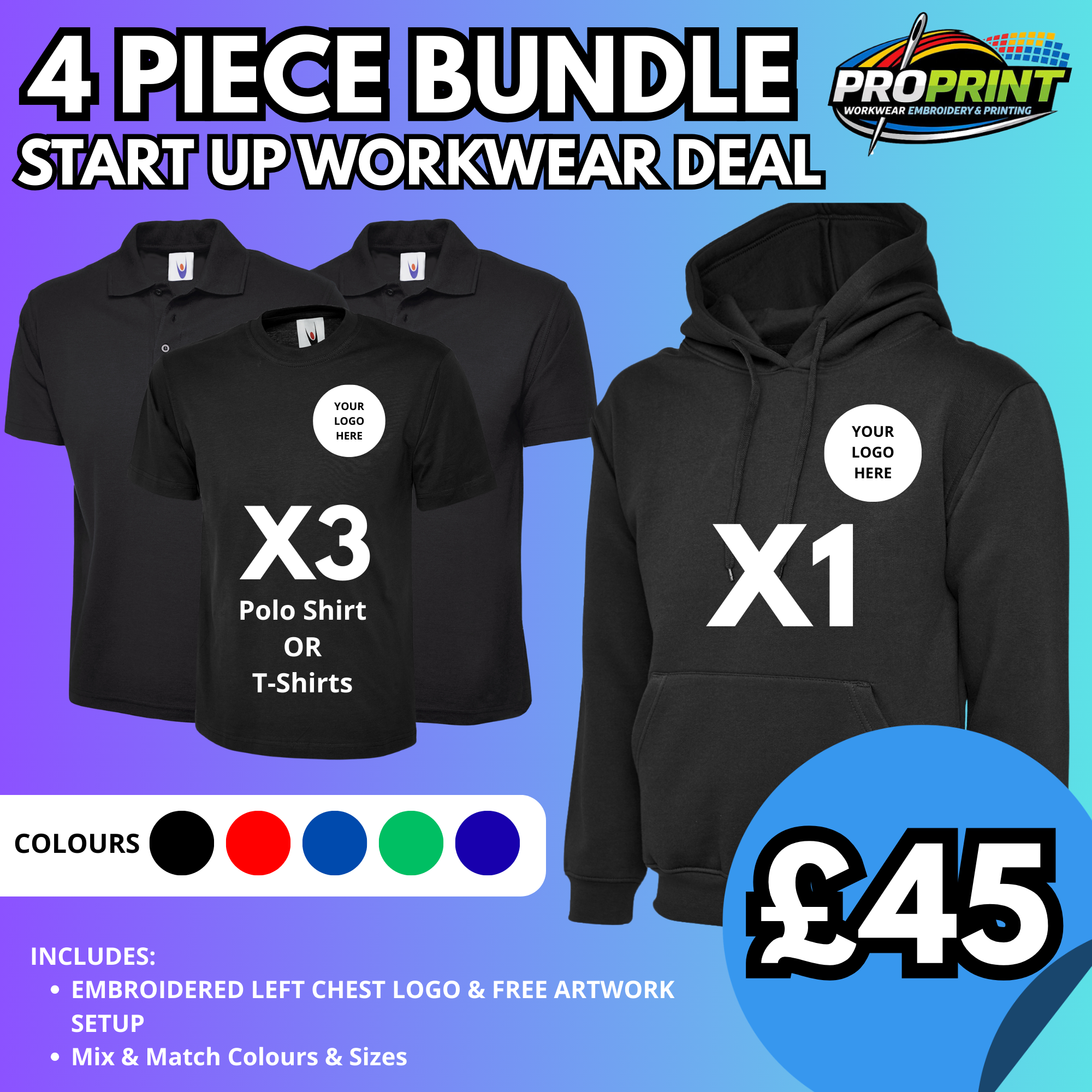 4 Piece Start Up Workwear Bundle