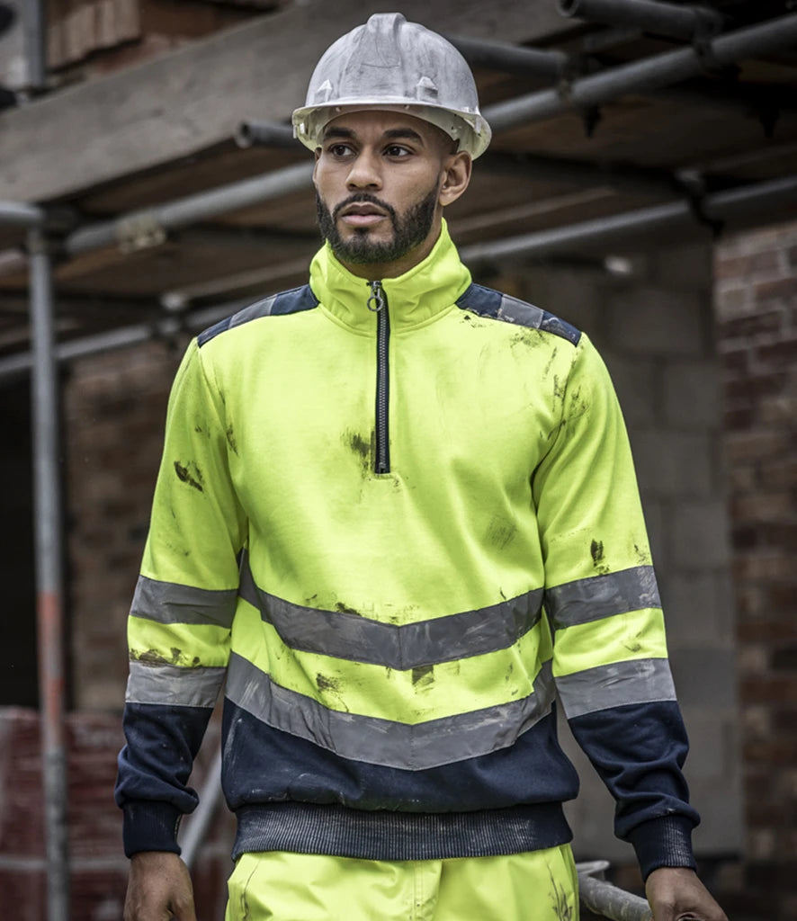Regatta High Visibility Pro 1/4 Zip Sweatshirt