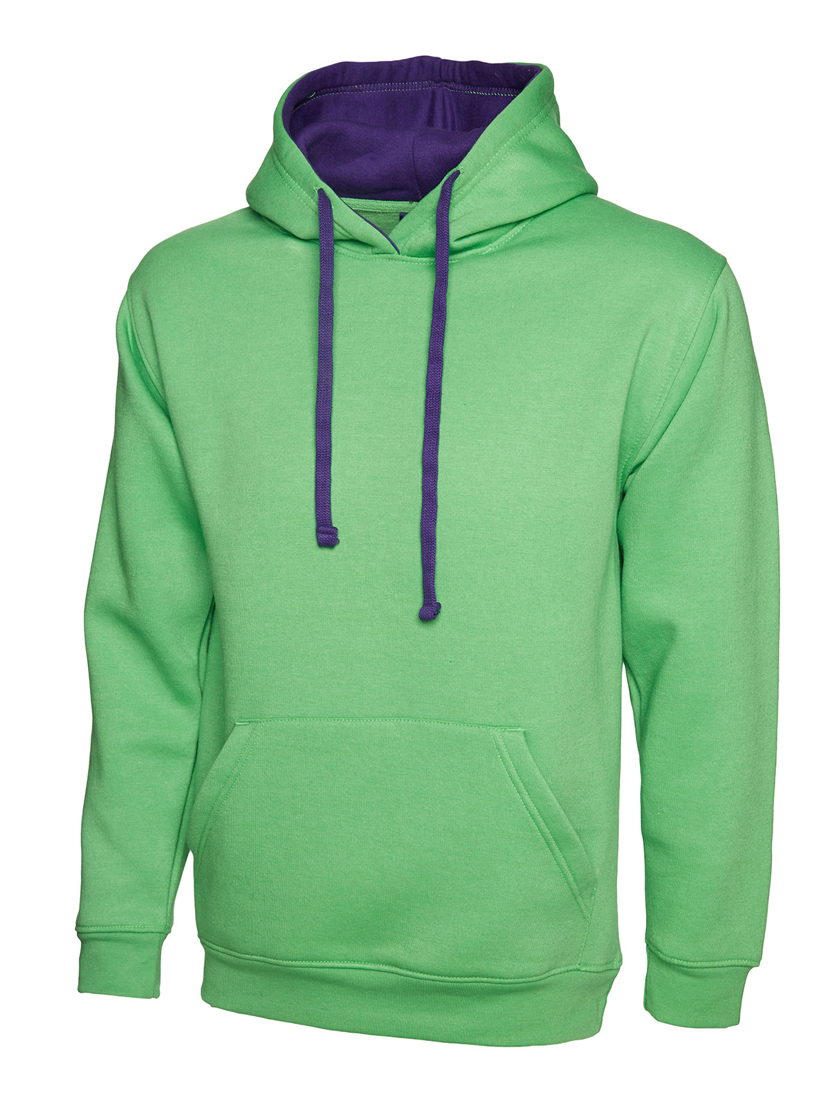 Uneek Contrast Hooded Sweatshirt