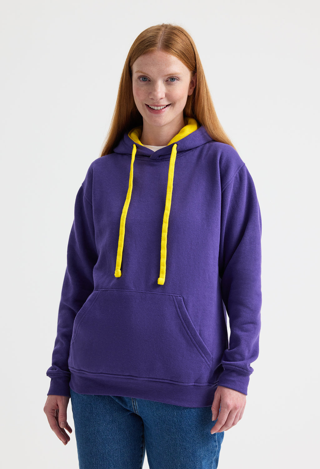 Uneek Contrast Hooded Sweatshirt
