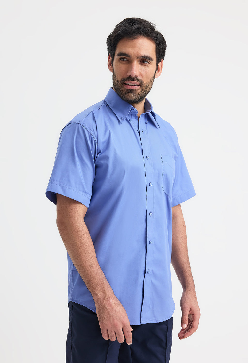 Uneek Mens Pinpoint Oxford Half Sleeve Shirt