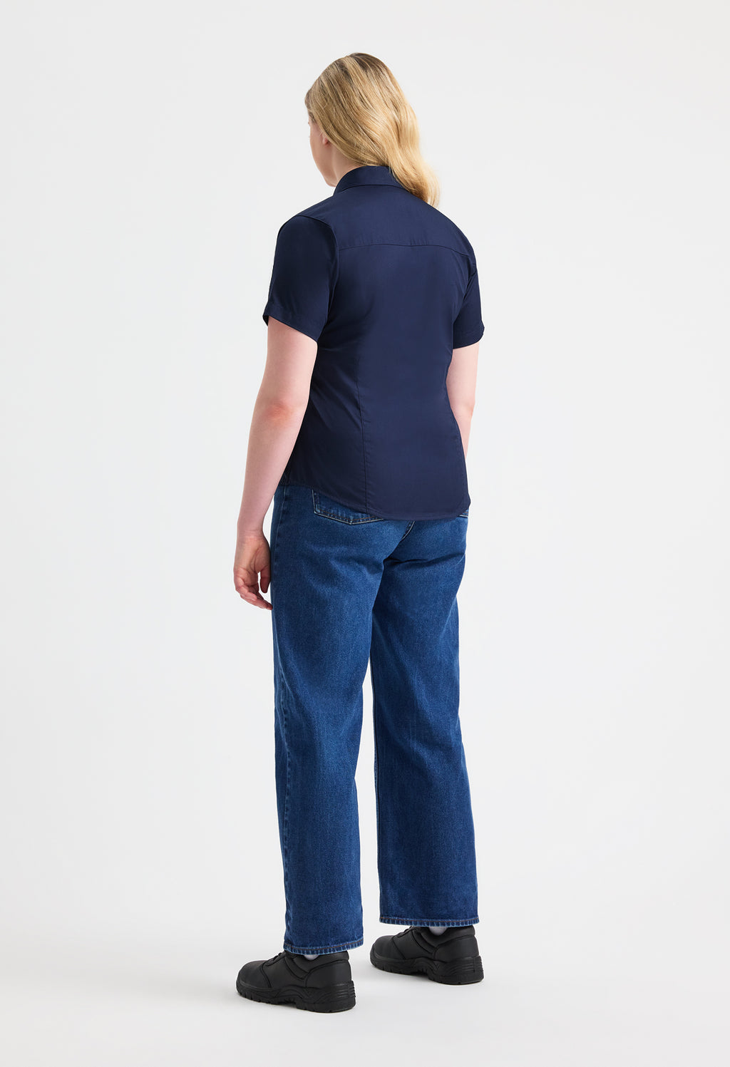 Uneek Ladies Pinpoint Oxford Half Sleeve Shirt
