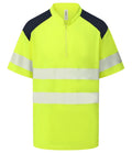 Yoko Mandarin Collar Zip Piqué Polo Shirt
